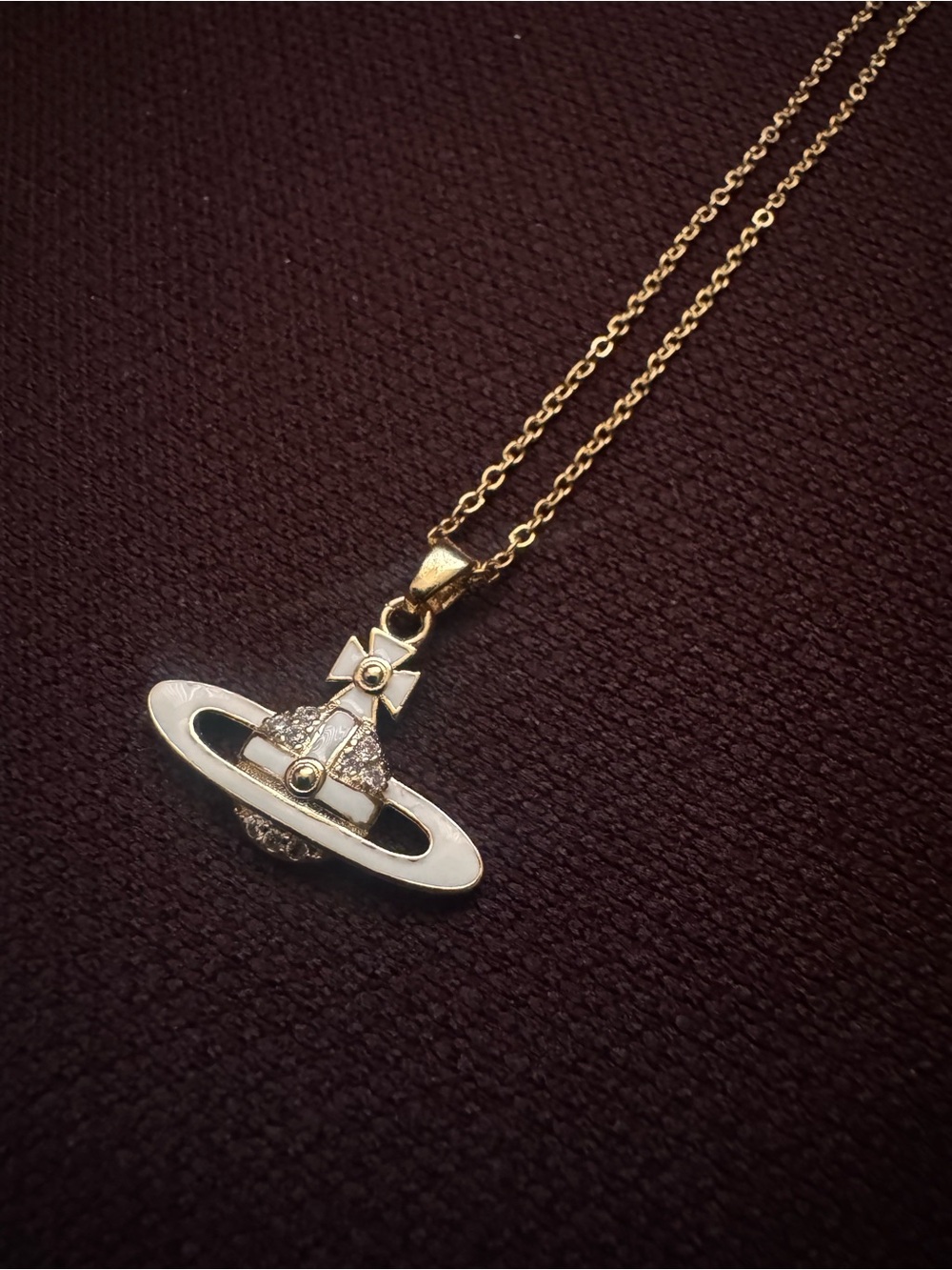 Vivienne Westwood style Gold Orb Pendant Necklace - Gold